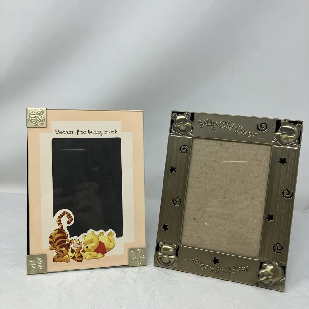 Disney Winnie the Pooh Silly Old Bear & Buddy Break Tigger 4x6 Photo Frame Lot